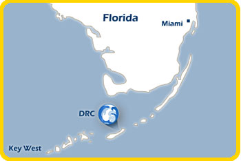 A graphic map of DRC in the Florida Keys