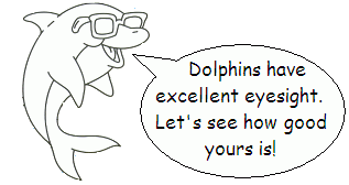 Dolphins have excellent eyesight.