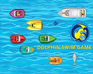 Play a dolphin swim game.